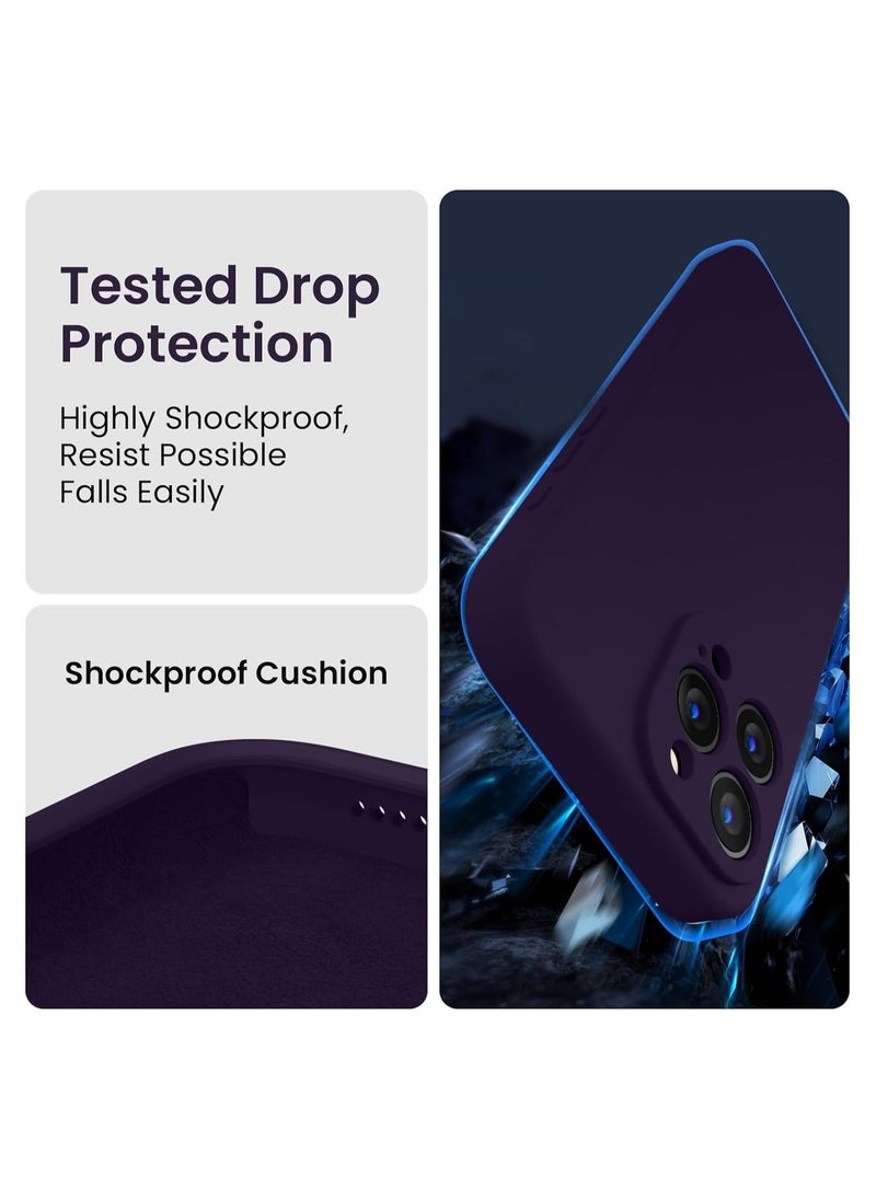 Raxoom Designed for iPhone 15 Pro Max Case, Silicone Upgraded [Camera Protection] for iPhone 15 ProMax Case with [2 Screen Protectors], Anti-Scratch Microfiber Lining, 6.7 inch, Purple - Image 4