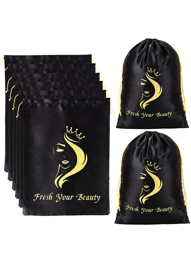 Silk Satin Bags Hair Packaging Bags For Bundles Soft Silk Satin Pouches With Drawstring Wigs Bags Hair Tools Storage Bags For Home And Salon Use (6 Pcs Black) - pzsku/Z115FC8890CF077716324Z/45/_/1696070264/80fdb858-72d1-40ea-9412-3b416835efba