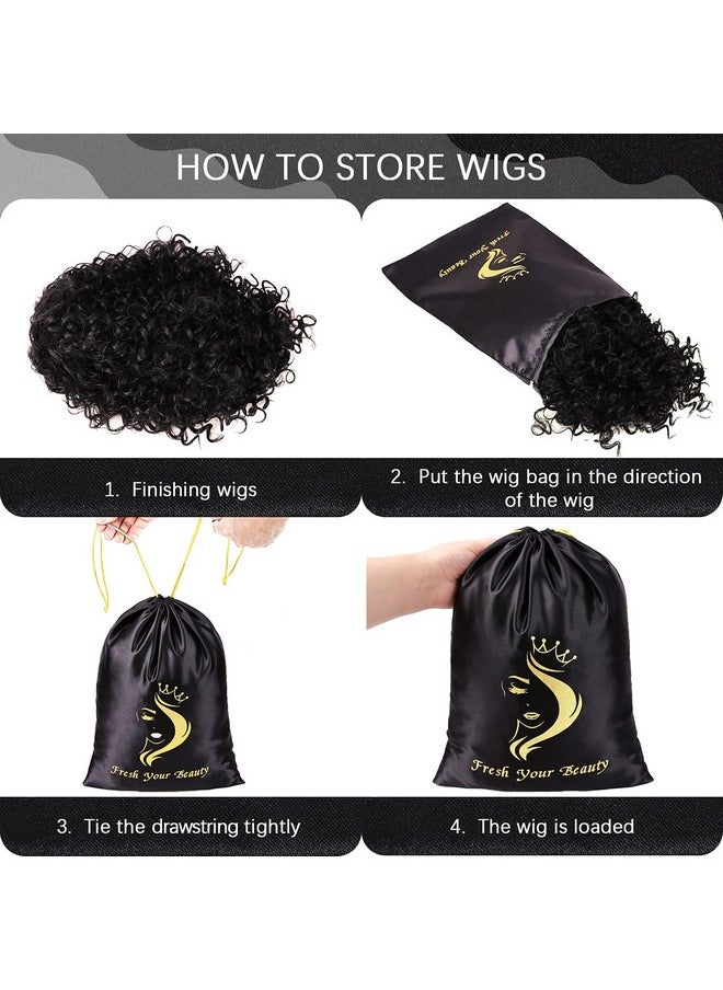 Silk Satin Bags Hair Packaging Bags For Bundles Soft Silk Satin Pouches With Drawstring Wigs Bags Hair Tools Storage Bags For Home And Salon Use (6 Pcs Black) - pzsku/Z115FC8890CF077716324Z/45/_/1696070269/4a562de6-338f-4401-b353-0357dfb33ca1