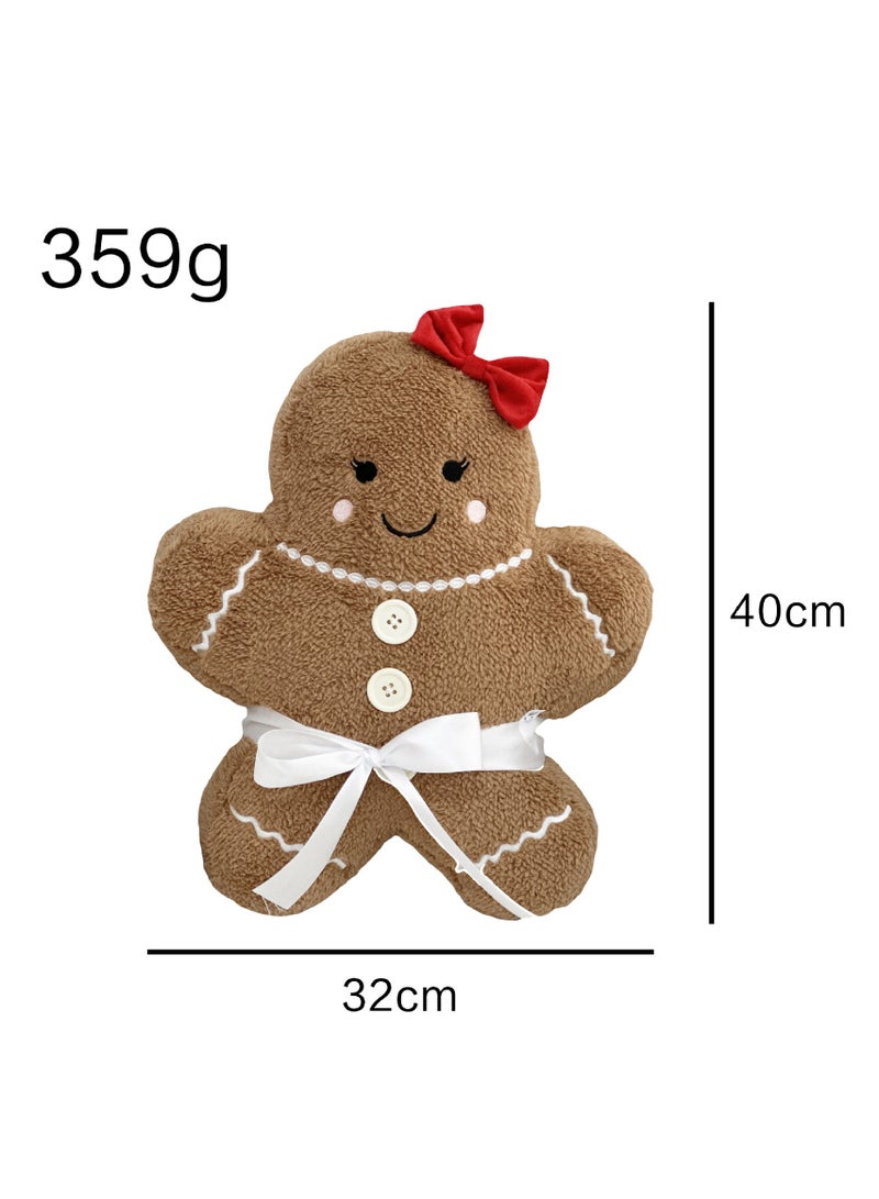 KUYING New Gingerbread Man Pillow Plush Doll - Image 1
