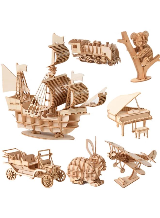 Panda 3D DIY Wooden Puzzle Model Handmade Mechanical Ship Building Toy Gift For Adults And Teens - Image 2