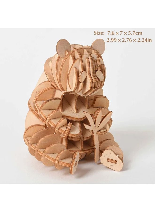 Panda 3D DIY Wooden Puzzle Model Handmade Mechanical Ship Building Toy Gift For Adults And Teens - Image 1