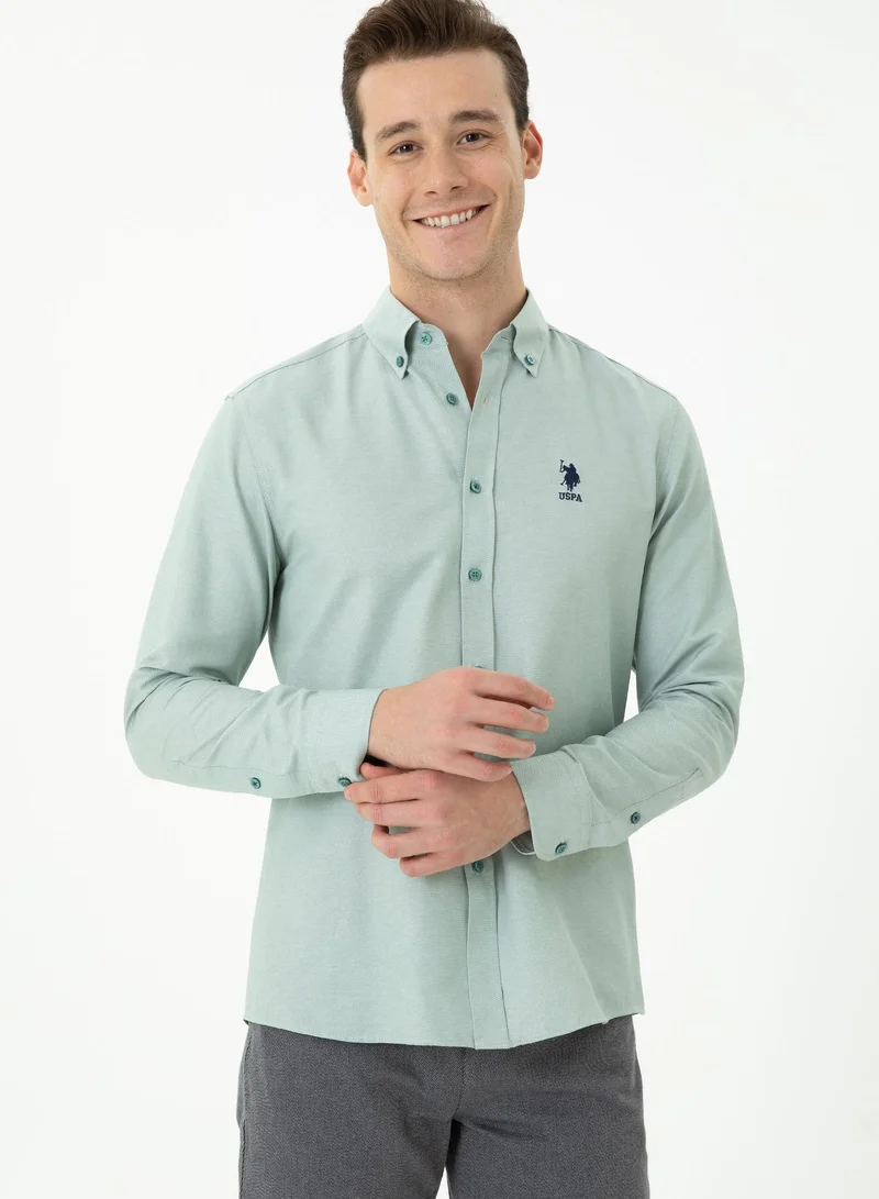 U.S. Polo Assn. Men's Embroidered Logo Regular Fit Button-Down Shirt