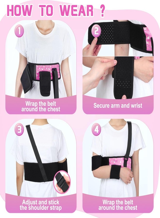 Evervibe Kids Arm Sling Pediatric Shoulder Immobilizer Collarbone Brace Elbow Support Arm Bands Elbow Wrist Sling for Toddler Boy Girl Broken, Fractured Injury(Unicorn Style) - Image 5