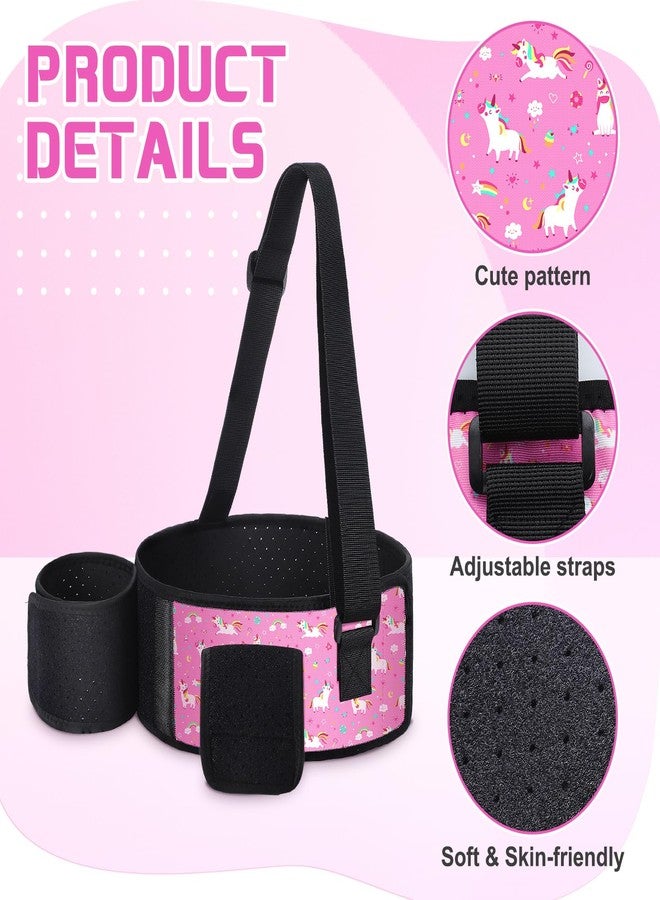 Evervibe Kids Arm Sling Pediatric Shoulder Immobilizer Collarbone Brace Elbow Support Arm Bands Elbow Wrist Sling for Toddler Boy Girl Broken, Fractured Injury(Unicorn Style) - Image 4