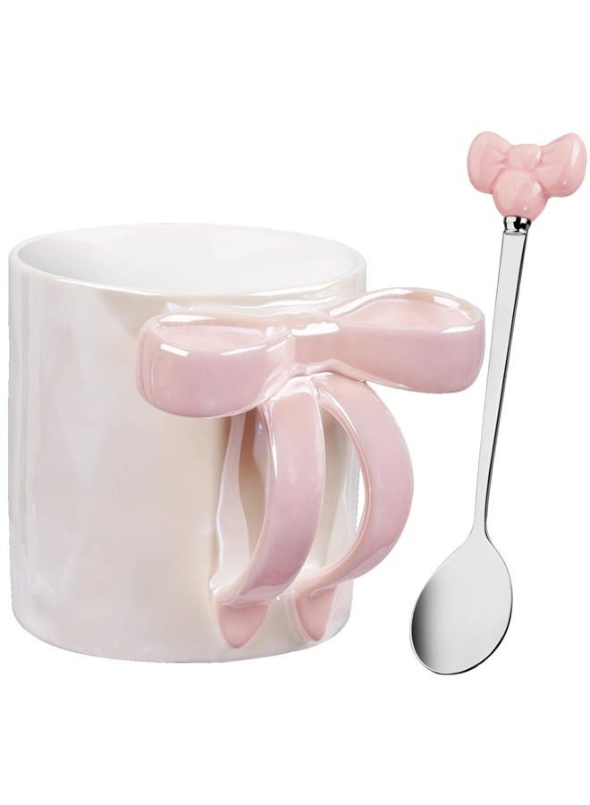 NiHome Ceramic Coffee Mug (Pink Bow) - Image 1