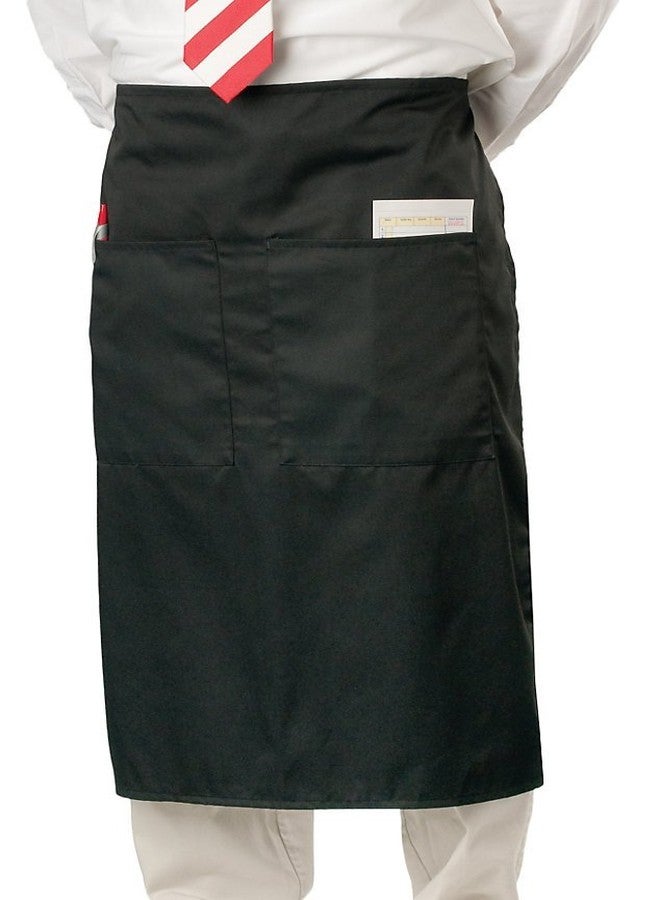 KNG - Black Bistro Apron, 2 Pockets Long