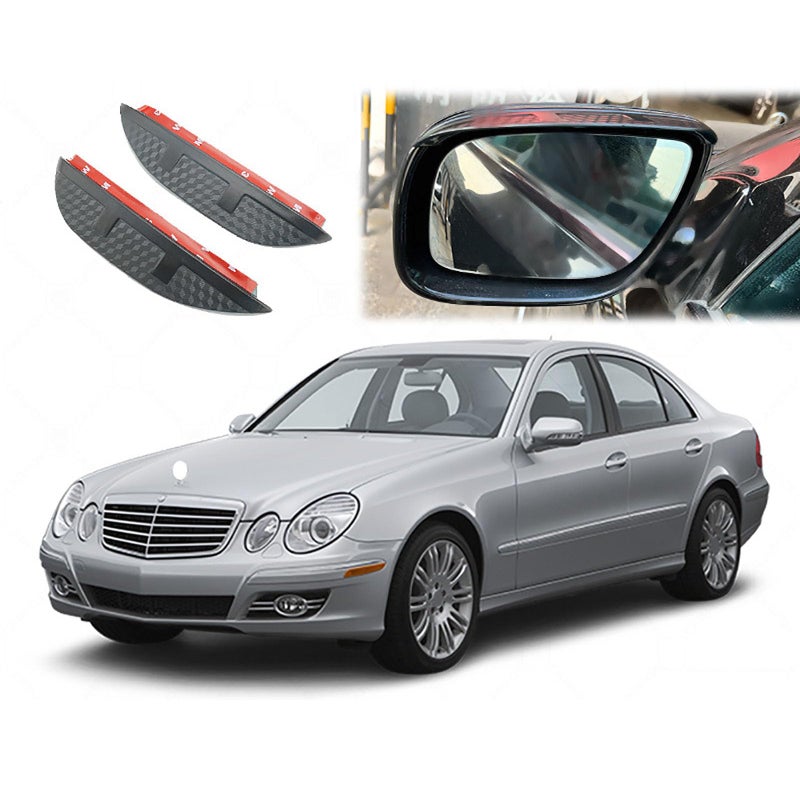 Generic AIMQIAD Compatible with Mercedes-Benz E-Class W211 2003-2008, 2PCS Rear View Side Mirror Rain Board Eyebrow Shield Rainproof Cover Sun Visor Car Exterior Accessories  - Image 1