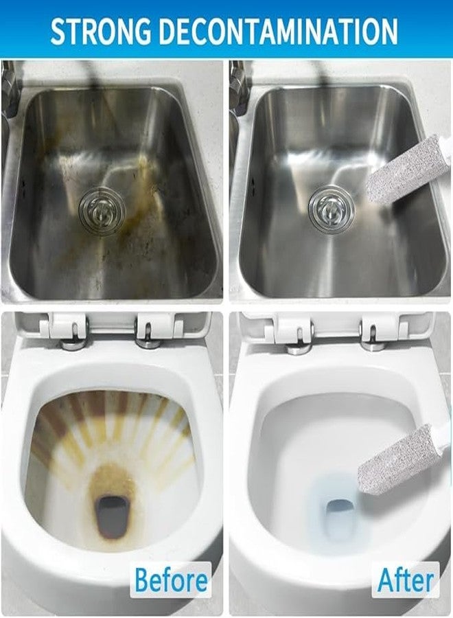 WEYPIX Pumice Stone Toilet Bowl Cleaner with Handle - Removes Hard Water Rings, Limescale, Rust, Calcium & Stains - Heavy Duty Pumice Stick for Bathroom, Tile, Bathtub & Kitchen Cleaning - 2 Pack - Image 5