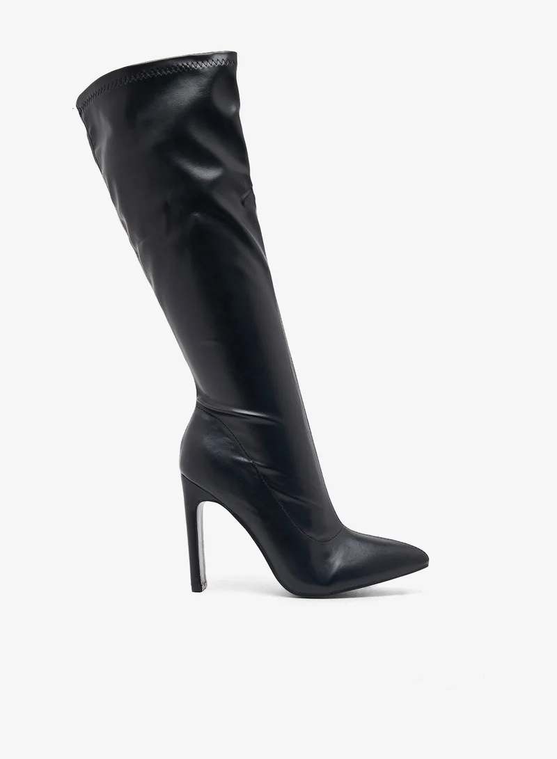 ELLA Pointed Toe Stiletto Heel Knee Boots