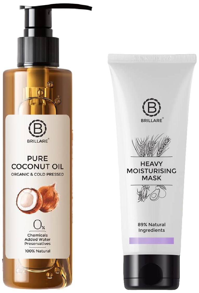 Brillare Professional Heavy Moisturising Hair Mask Brillare Pure Coconut Oil Combo - Image 1