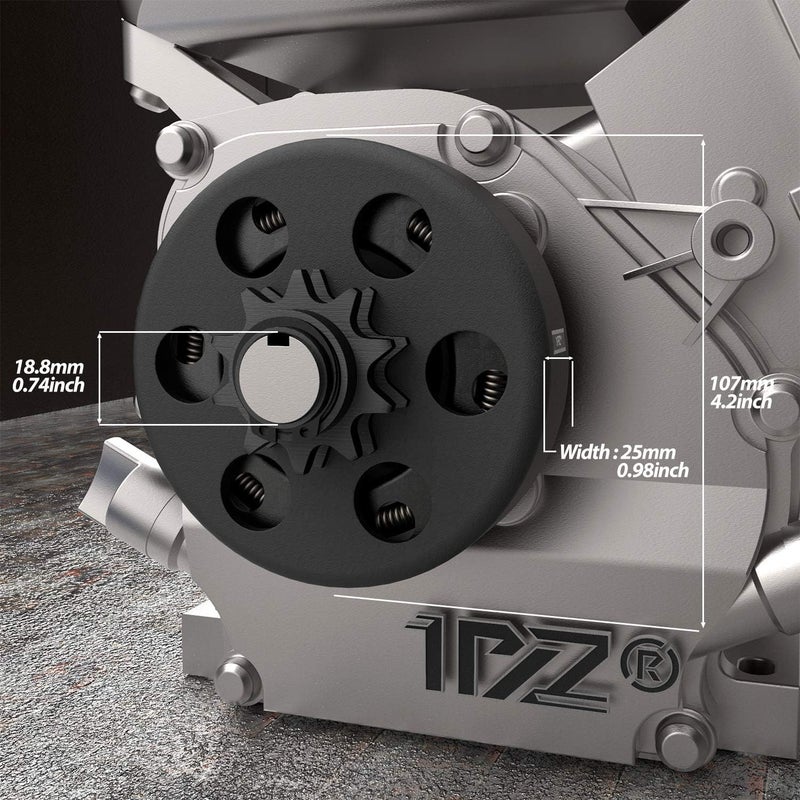 1PZ قابض مركزي 1PZ BA5-10T مع 10 سن لجنزير #40/41/420 لسيارة الكارتينج والدراجة الصغيرة - Image 2