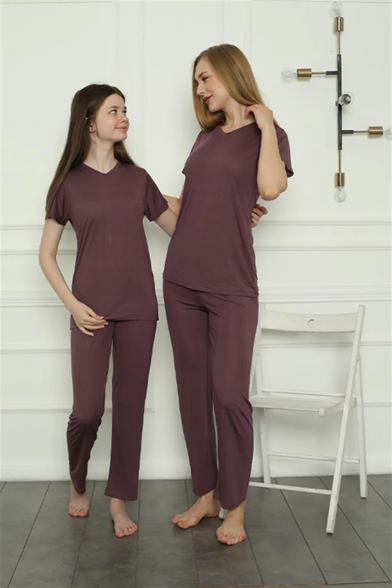اكبينيز Mother Daughter Family Cotton Pajama Set Sold Separately. Prices are Different 50106