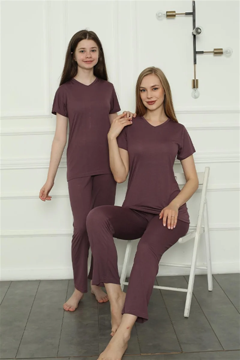 اكبينيز Mother Daughter Family Cotton Pajama Set Sold Separately. Prices are Different 50106