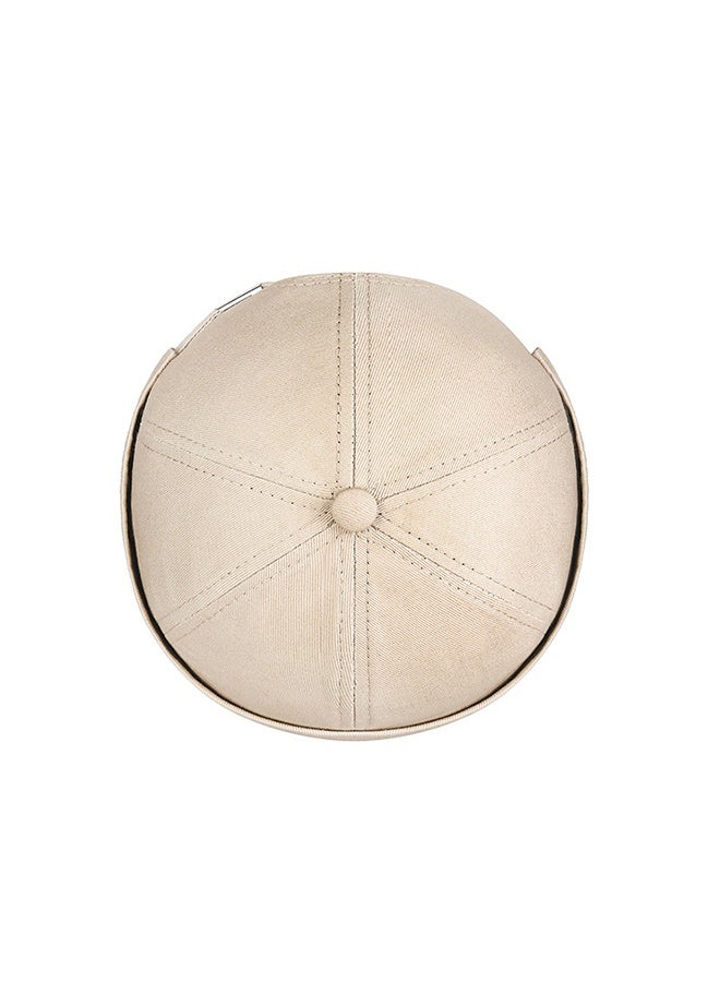 Versatile melon skin hat beanieless, Beige - Image 5