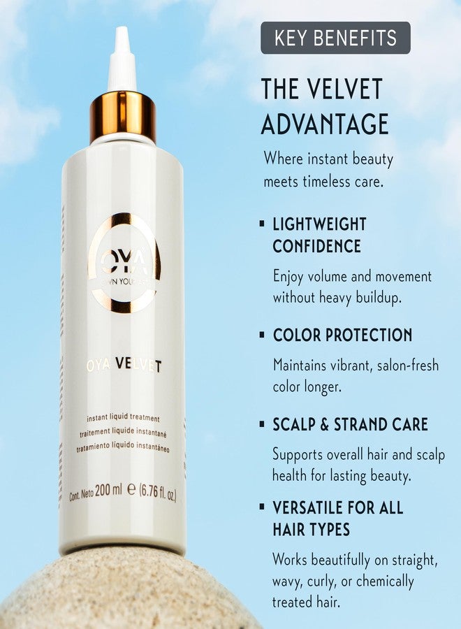 OYA - Velvet Instant Hair Conditioner for Women - Deep Hydrating Treatment for Dry, Damaged, Curly, Color Treated Hair - Moisturizing Keratin Repair for Healthy, Soft, Smooth Hair - 200ml/6.76oz - Image 5