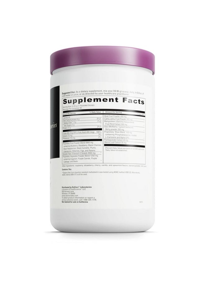Davinci DAVINCI Labs Spectra Purples - Powder Supplement with Antioxidants Supports Healthy Aging* - Fruit, Vegetable & Herbal Extract Supplement Aids Brain & Immune Health* - 30 Servings (328.5 g)  - Image 2