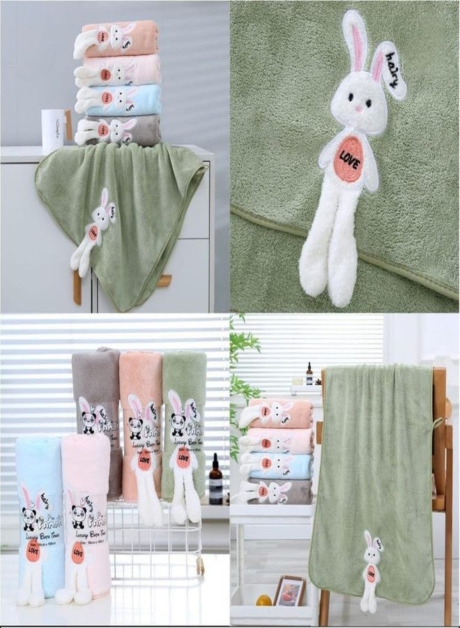 OBABY Premium Microfiber Baby Bath Towel (60x120 cm) | Ultra Quick-Dry & Lightweight Towel for Newborns & Toddlers | Super Absorbent, Extra Soft & Gentle on Sensitive Skin - Image 3