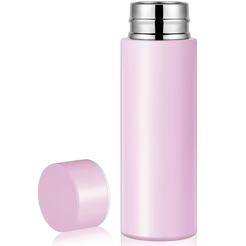 زجاجة ماء صغيرة إيرينار 5 أونص معزولة من الفولاذ المقاوم للصدأ زجاجة ماء محمولة لطيفة مضادة للتسرب تحافظ على المشروبات باردة وساخنة للنساء باللون الأرجواني قطعة واحدة