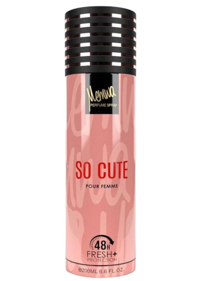 Memwa - PERFUME SPRAY SO CUTE POUR FEMME 48H FRESH + PROTECTION - Image 1