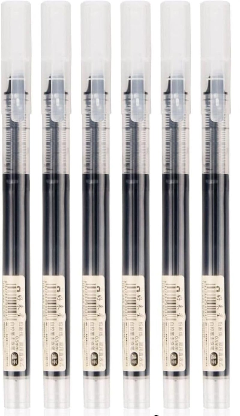 Faded 6pcs 0.5mm Needle Tip Liquid Ink Rollerball Pens | Quick-Drying Smooth Writing Pens for School, Office, Journaling & Everyday Use (black) - Image 2