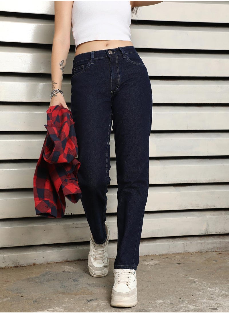 HIGH STAR - Indigo Slim Fit High-Rise Stretchable Jeans for Women - Image 1