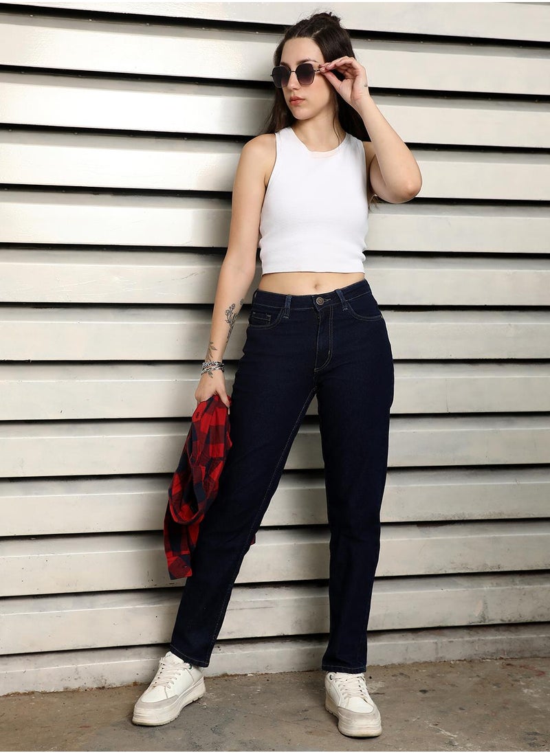 HIGH STAR - Indigo Slim Fit High-Rise Stretchable Jeans for Women - Image 1