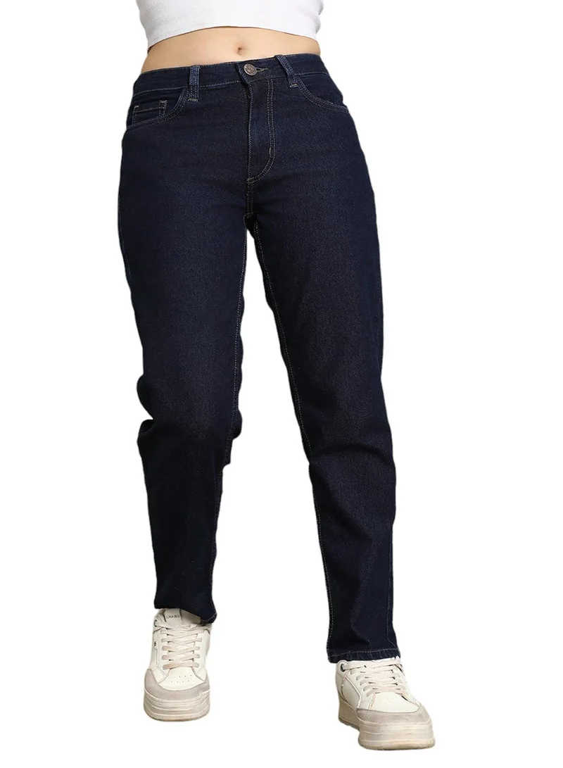 HIGH STAR Indigo Slim Fit High-Rise Stretchable Jeans for Women