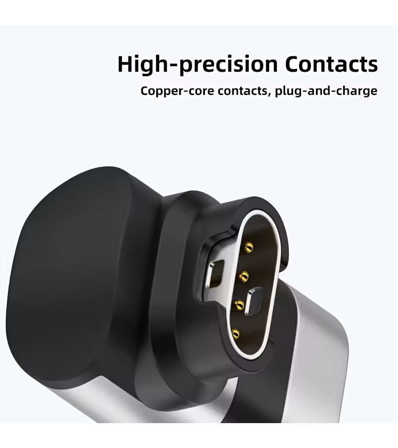 محول شحن USB-C رمادي مستقيم لساعة جارمين الذكية، موصل محول محمول - Image 3