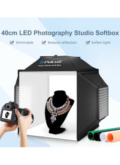 PULUZ PULUZ 40cm Folding 24W 5500K Studio Shooting Tent Soft Box Photography Lighting Kit with 4 Colors (Black, Orange, White, Green) Backdrops  - Image 2