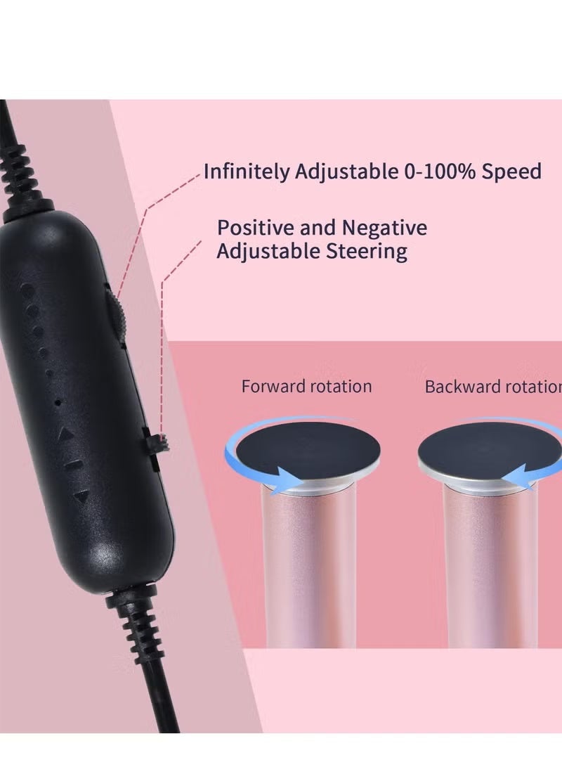 Longer Electric Foot Callus Remover, Professional Aluminum Callus Remover for Feet with 60pcs Sandpaper Discs, Stepless Speed Control Pedicure Tools for Dead Skin Calluses (Rose Pink) - Image 4