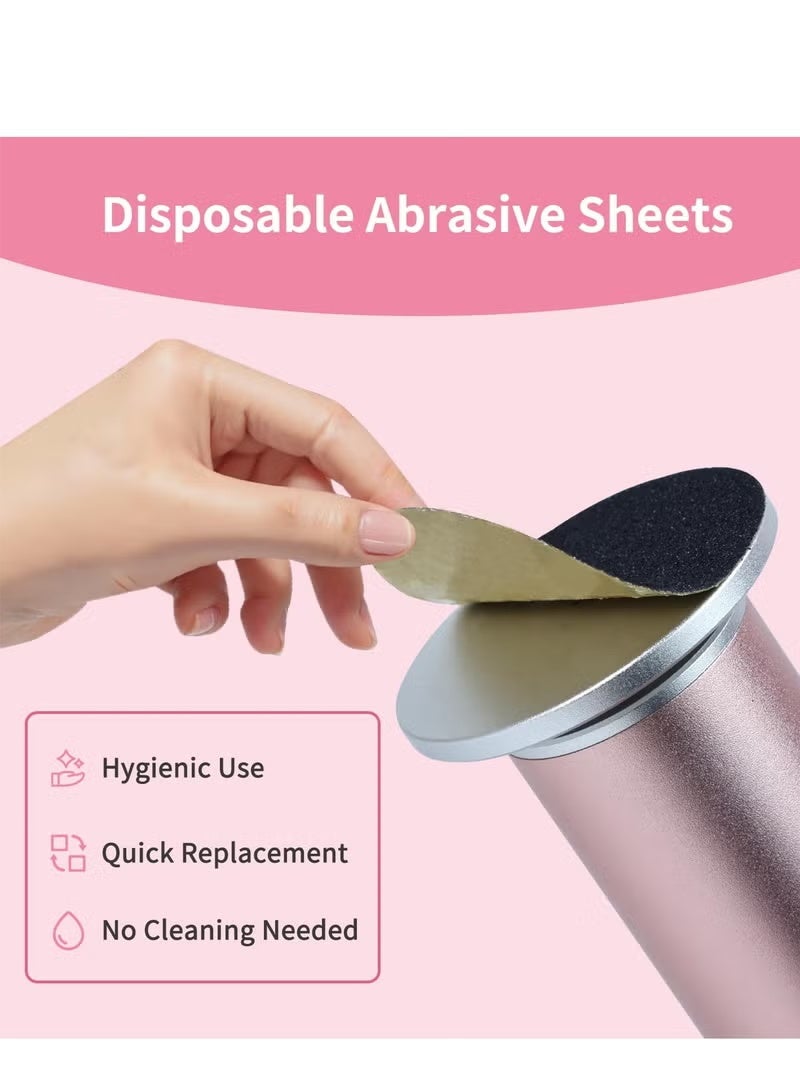 Longer Electric Foot Callus Remover, Professional Aluminum Callus Remover for Feet with 60pcs Sandpaper Discs, Stepless Speed Control Pedicure Tools for Dead Skin Calluses (Rose Pink) - Image 5