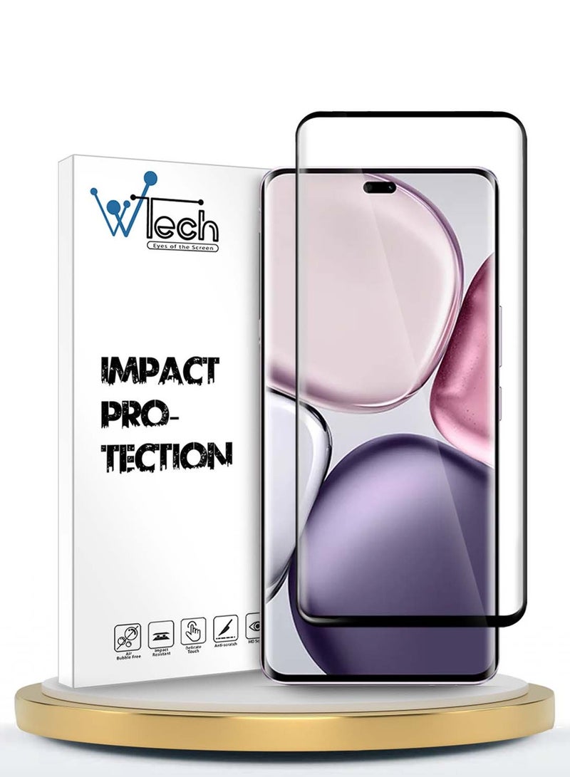 Wtech Honor X9c 5G 2024 / Honor Magic7 Lite 5G 2025 - Premium EDGE-PRO Full Glue Full Cover Tempered Glass Screen Protector (MSGPCN) - Clear/Black - Image 1