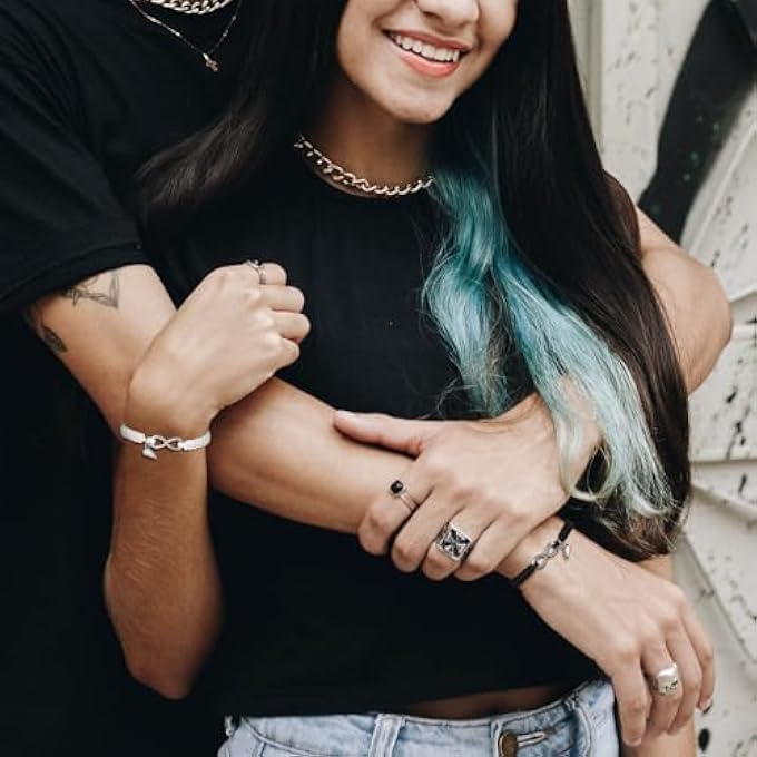 rayihni Magnetic Love Bracelet For Couples, Personalized Matching Couples Bracelet, Adjustible Couples Bracelets, Attraction Relationship Bracelets For Him And Her - Image 3