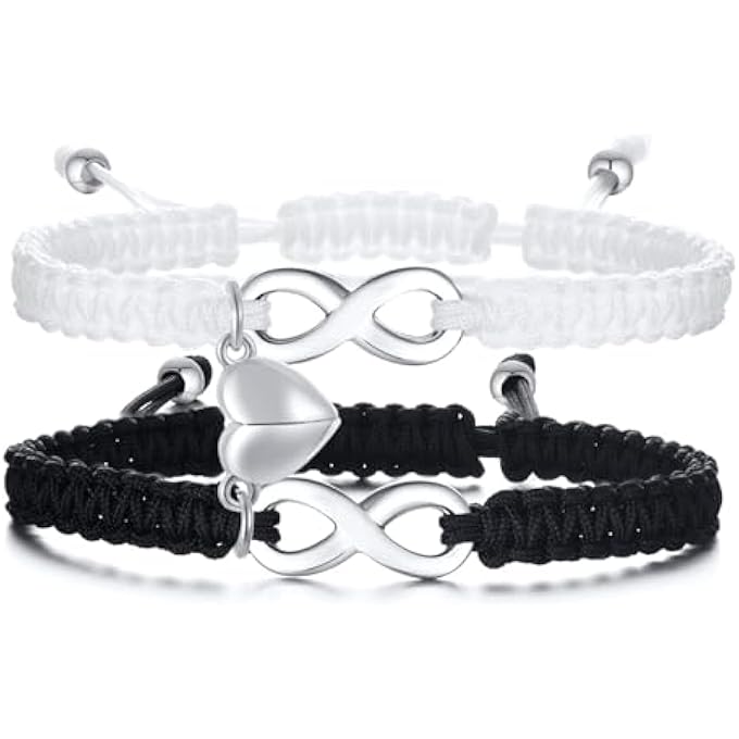 rayihni Magnetic Love Bracelet For Couples, Personalized Matching Couples Bracelet, Adjustible Couples Bracelets, Attraction Relationship Bracelets For Him And Her - Image 1