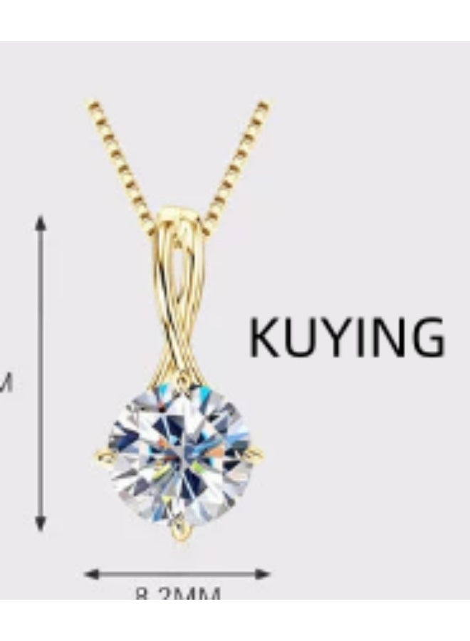 KUYING Classic Four Claw Twisted Arm Inlaid With Exquisite Collarbone Chain