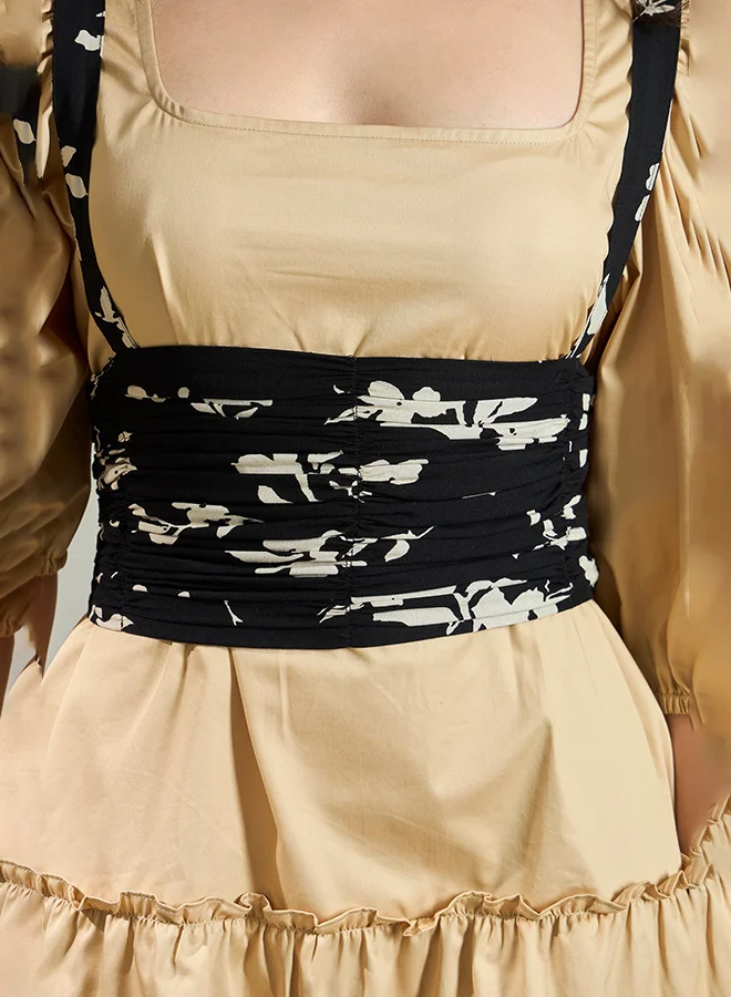 Virgio VIRGIO 100% Cotton  Printed Corset Dress