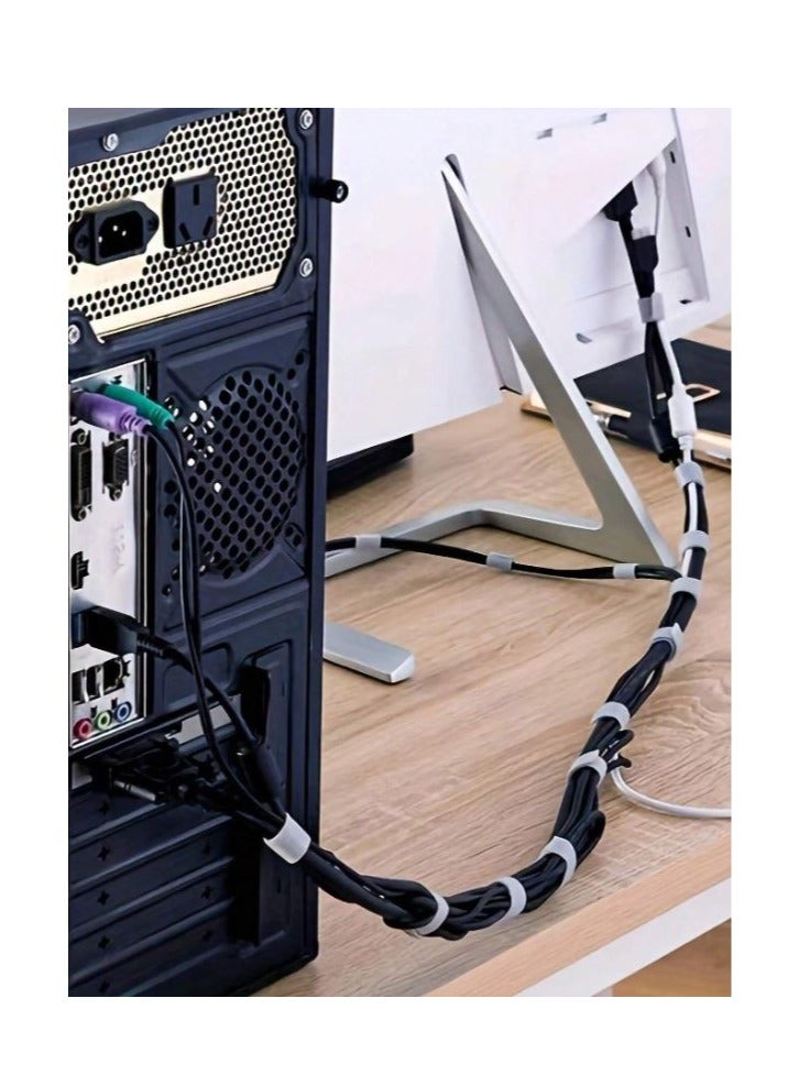 Cable Organizer Cable Management Wire Winder Tape Mouse Cord Management Ties Protector 5 M - Image 2