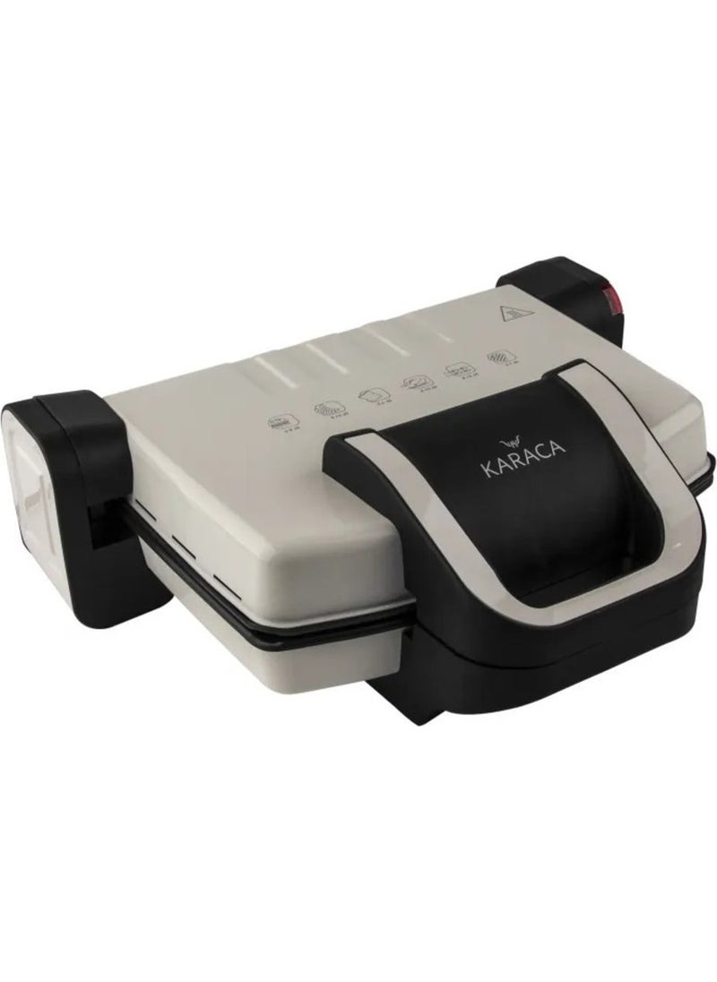 Karaca Granite Grill and Toaster Cream 1800W 