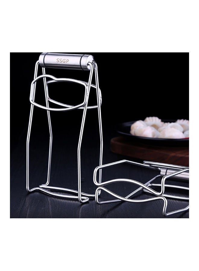 NIBEMINENT Stainless Steel Hot Plate Gripper Silver - Image 4