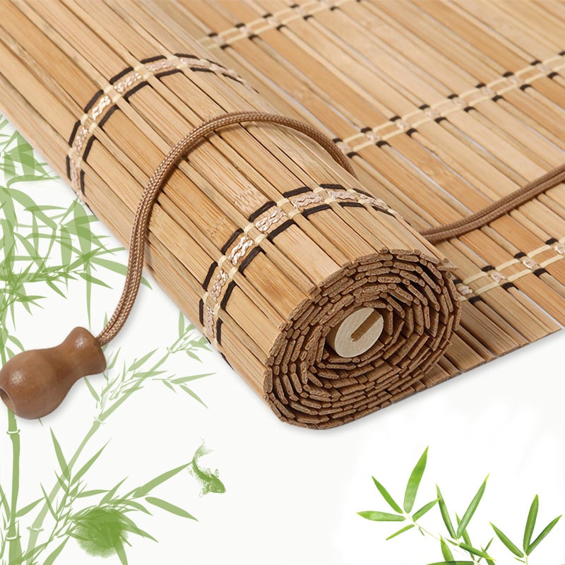 EVOZEN Bamboo Blinds for Interior Windows, Custom Bamboo Shades for Indoor Windows, Roller Shades for Indoor Window and Outdoor Patio, Decks, Porches, Backyards - Image 1