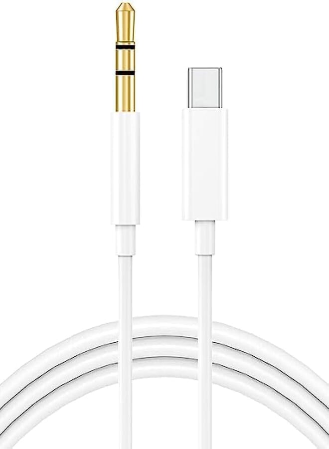 USB C to 3.5mm Male Audio Jack Adapter 80cm Compatible with Aux Car Stereo Audio Cord for Samsung Galaxy, Google Pixel, Oneplus, iPad, Huawei, Xiaomi