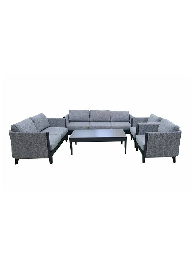 Oasis Aluminium 7 Seater Grey Color Sofa With Thick Cushions  - Image 1