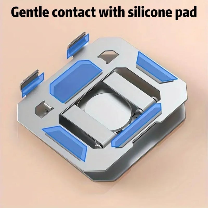 SKYCELL Tablet Stand Holder for Table 360 Rotating Portable Aluminum Adjustable Folding Tablet Stand Holder for I Pad, Flexible Rotation Stand for Bad, Table, Office, Home Floor Stand (Grey) - Image 3