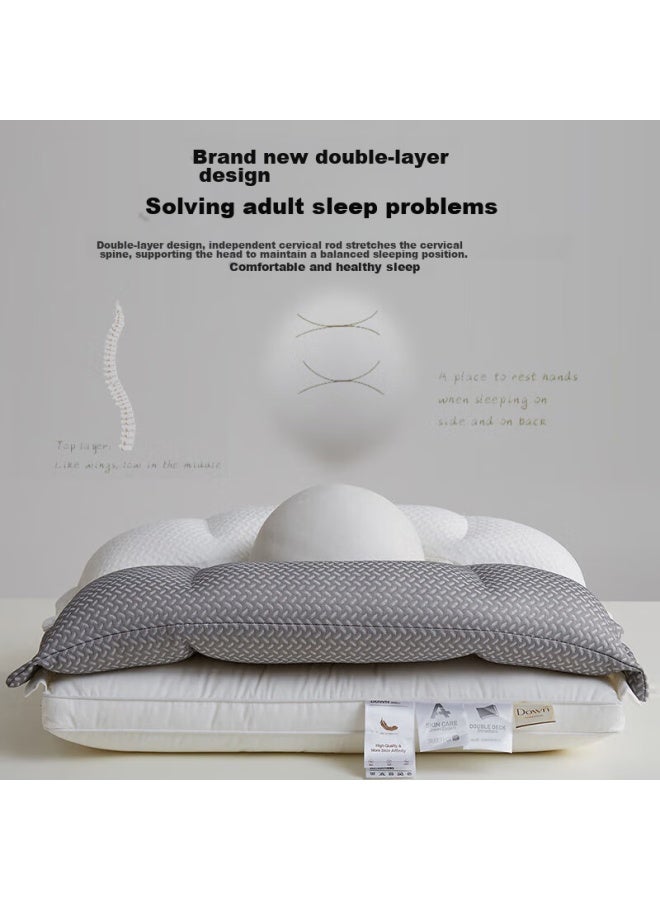 Yuzhaolin Pillow, Cervical Pillow, Sleep Cervical Spondylosis, Deep Sleep Special Pillow Core, Side Sleeping Cervical Spondylosis Pillow, Double-layer Sleep Pillow - Image 3