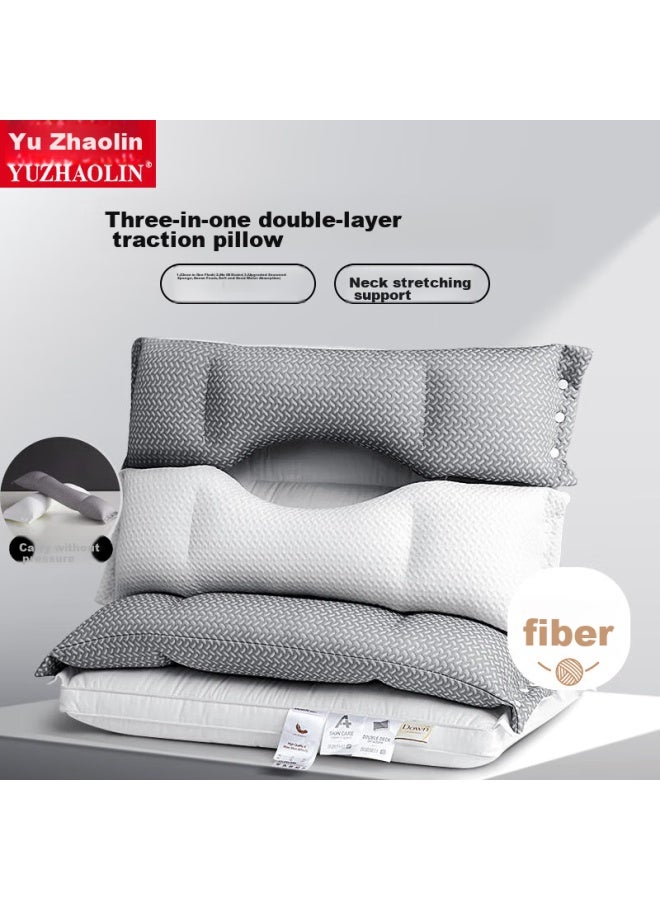 Yuzhaolin Pillow, Cervical Pillow, Sleep Cervical Spondylosis, Deep Sleep Special Pillow Core, Side Sleeping Cervical Spondylosis Pillow, Double-layer Sleep Pillow - Image 4