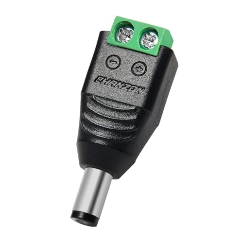 CHANZON (10 x Male DC Power Connector 5.5mm x 2.1mm 12V 24V Power Jack Socket for Led Strip CCTV Security Camera Cable Wire Ends 10Pcs Plug Adapter - Image 1