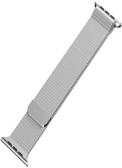 Generic Magnetic Milanese Loop Stainless Steel Metal Band For Apple iWatch 42mm/44mm - Silver 