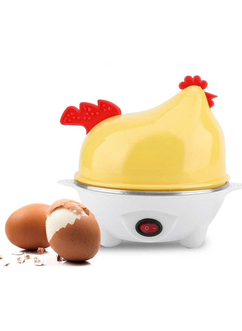 Generic - Rapid Egg Cooker, 7 Egg Capacity Electric Egg Cooker, Multifunction Chicken Shape Rapid Egg Boiler for Hard Boiled Eggs, Poached Eggs with Auto Shut Off Feature - Image 1