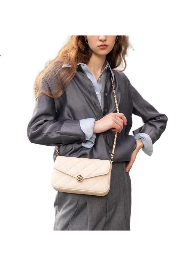 Vanessa Hogan Vh Women'S Handbag, Camellia Square Bag, Quilted Underarm Single-Shoulder Chain Bag, Spring And Summer New Style Crossbody Bag, Gift For Women - Image 1